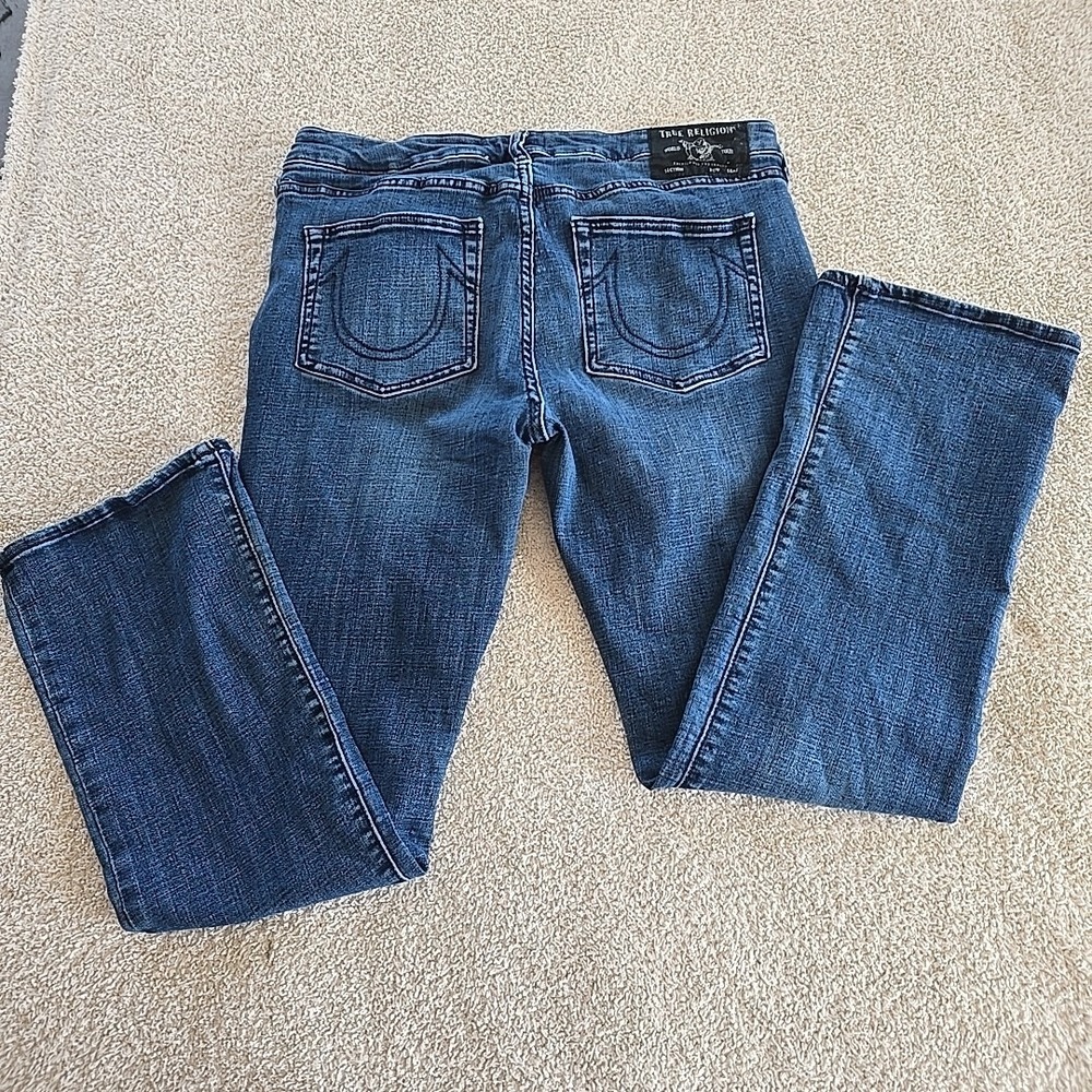 TRUE RELIGION Becca Mid Rise Bootcut Jeans Women's Size 34 Dark Wash